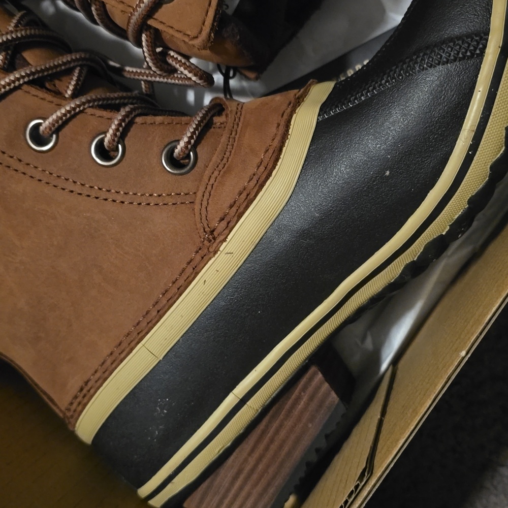 SOREL Slimpack Lace II Waterproof Insulated Boots - Size 9.5 Burro Brown New - Picture 3 of 7
